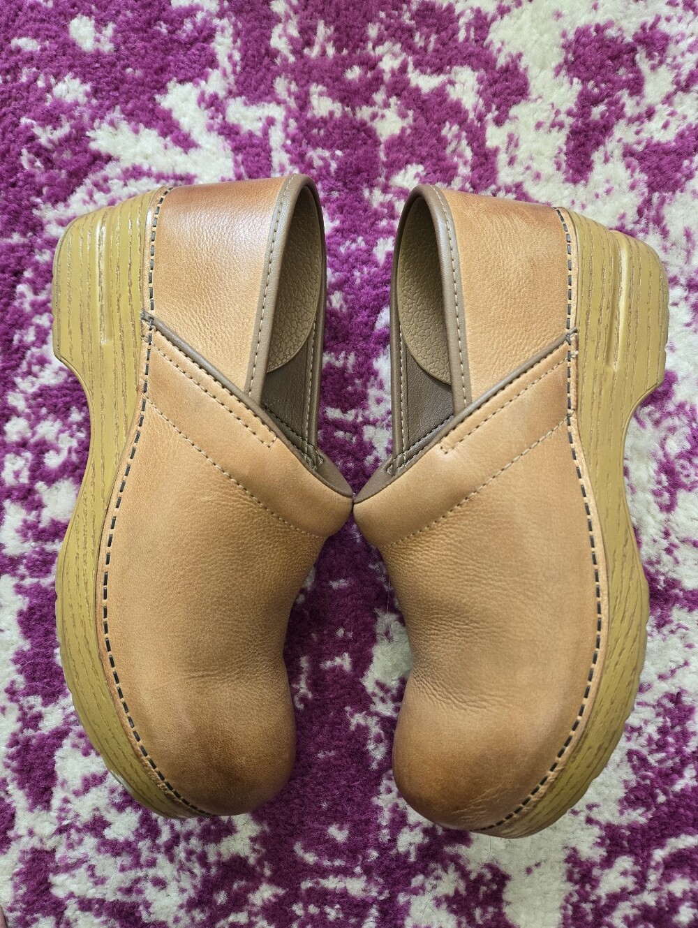 Dansko Women's Caramel Leather Clogs